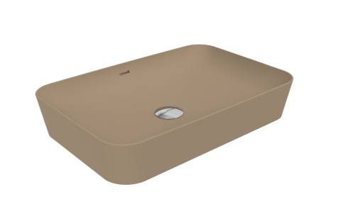 Раковина из сантехнического фарфора Creavit Ultra UL060-00CM00E-0000 60х40 накладная цвет коричневый 1 отверстие под смеситель