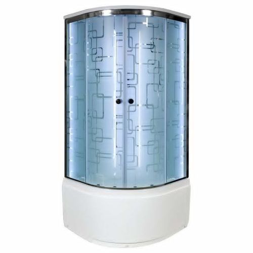 Душевая кабина AvaCan EM5011LED+GM 110х110 четверть круга с крышей ориентация универсальная