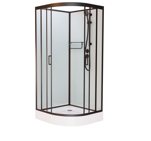 Душевая кабина Frank 420040 120х120 четверть круга без крыши ориентация универсальная