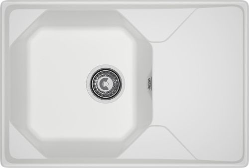 Кухонная мойка Granfest Unique U-740L иней 75х50 цвет белый поверхность матовая