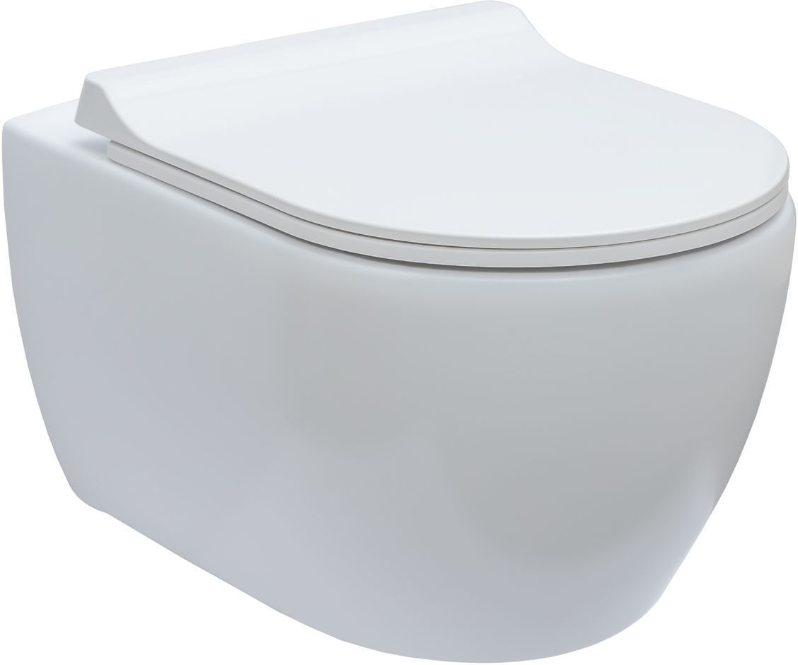 Чаша унитаза подвесная Logan L5W CITY 019100-w-01 цвет белый без сиденья безободковая каскадный смыв