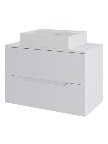 Тумба с раковиной Orange Line Li-70TuwMDF+B04-500W 70х50 подвесная цвет белый