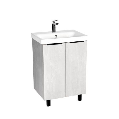 Тумба под раковину Viant Берлин VBER60MDC-T2ST 60х40 напольная цвет серый