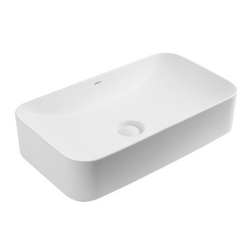Раковина из сантехнического фаянса Abber RECHTECK AC2204MW 60х40 накладная цвет белый без отверстий под смеситель