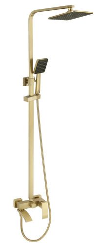 Душевая стойка Fmark FS8645-1C настенная цвет золото