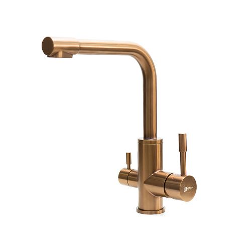 Смеситель для кухни LeMark Expert LM5061RGN на мойку розовое золото