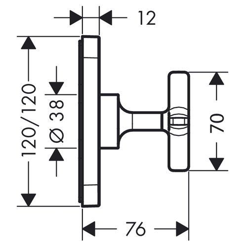 Встраиваемый запорный вентиль Axor Dames Anglaises 36771000 (внешняя часть) - фото 2