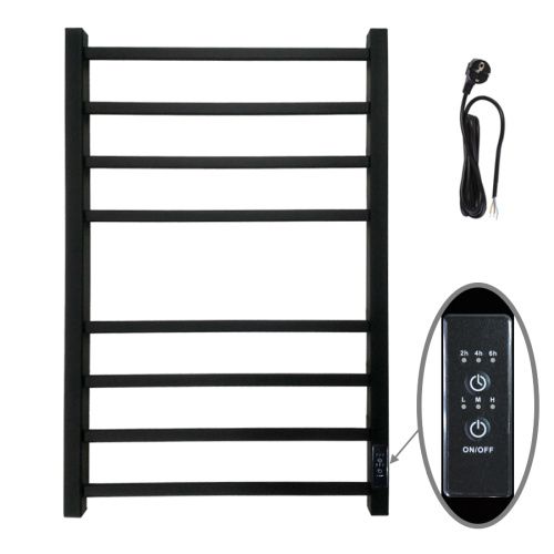 Полотенцесушитель электрический Маргроид Вид 81-10 профильный 8110-8050-1081-9005R 55х80 черный