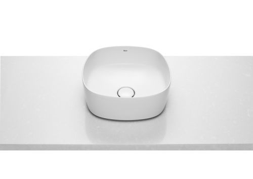 Раковина керамическая Roca INSPIRA SOFT 7.3275.0.200.0 40х40 накладная цвет белый без отверстий под смеситель