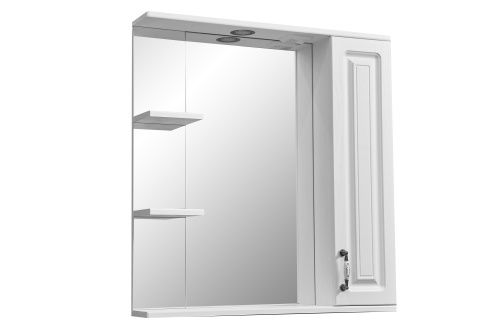 Зеркало-шкаф Stella Polar Кармела ольха SP-00000185 80х80 подвесной цвет белый