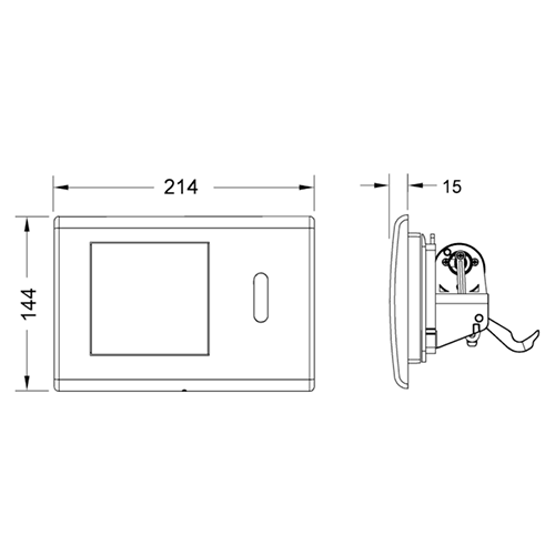 Клавиша смыва для унитаза инфракрасная Tece TECEplanus 9240350 цвет нержавеющая сталь - фото 2