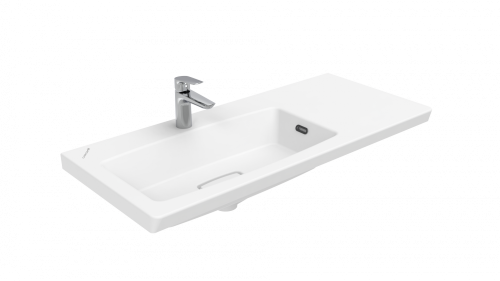 Раковина из сантехнического фарфора Creavit Memory MY100-00CB00E-0000 100х40 накладная цвет белый 1 отверстие под смеситель