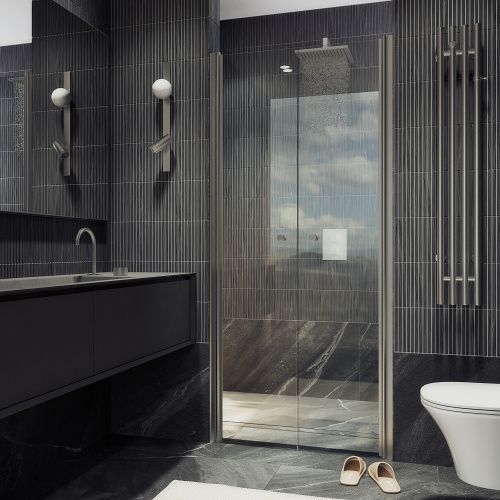 Душевая дверь Maybah Glass MGD-424-5 100х200 стекло прозрачное профиль хром