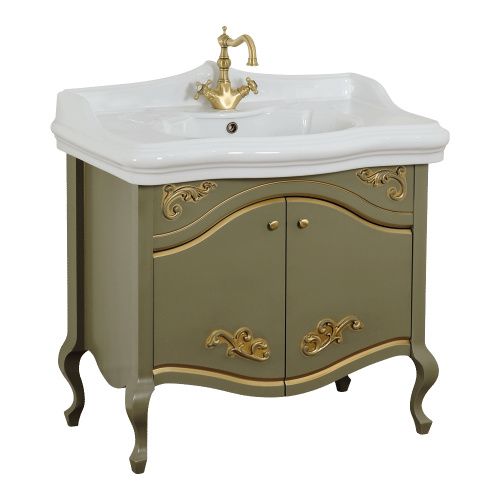 Тумба под раковину Migliore IMPERO 25984 90х50 напольная цвет зеленый