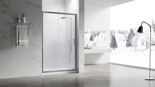 Душевая дверь Veconi Vianno VN55GM-130-01-C8 130х195 стекло прозрачное профиль оружейная сталь