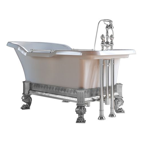 Ванна из искусственного камня Migliore IMPERO AFFUSTO 26343 180х85 отдельностоящая прямоугольная с ножками