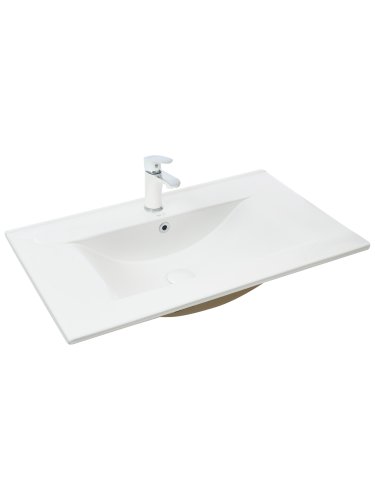 Раковина из сантехнического фаянса WeltWasser WW SK 10000004627 50 см встраиваемая цвет белый 1 отверстие под смеситель