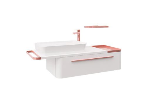 Тумба с раковиной Creavit Angel AL0120.01.BBR ЗОЛОТО+UL060 120х50