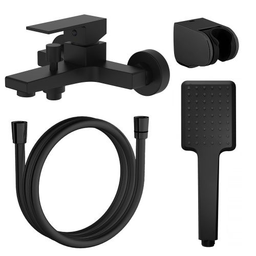 Смеситель Azario Eddie AZ-WQY238207PA настенный черный