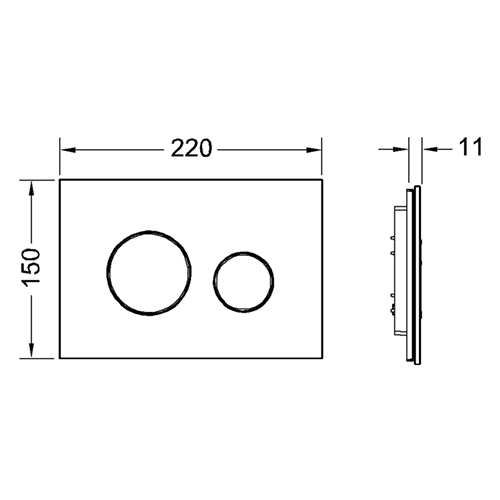 Клавиша смыва механическая Tece TECEloop 9240658 цвет черный/золото - фото 2