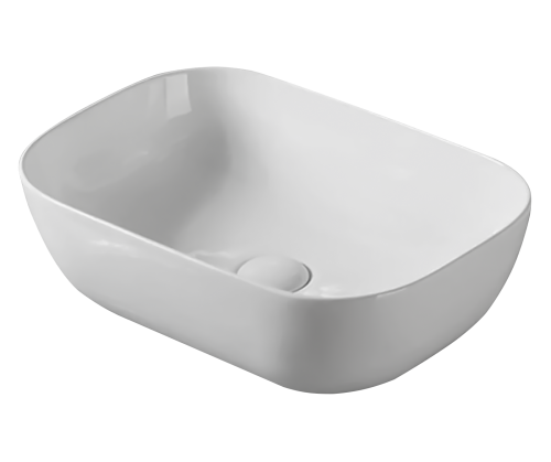 Раковина мебельная из сантехнического фаянса Melana A419-803 50х40 накладная цвет белый