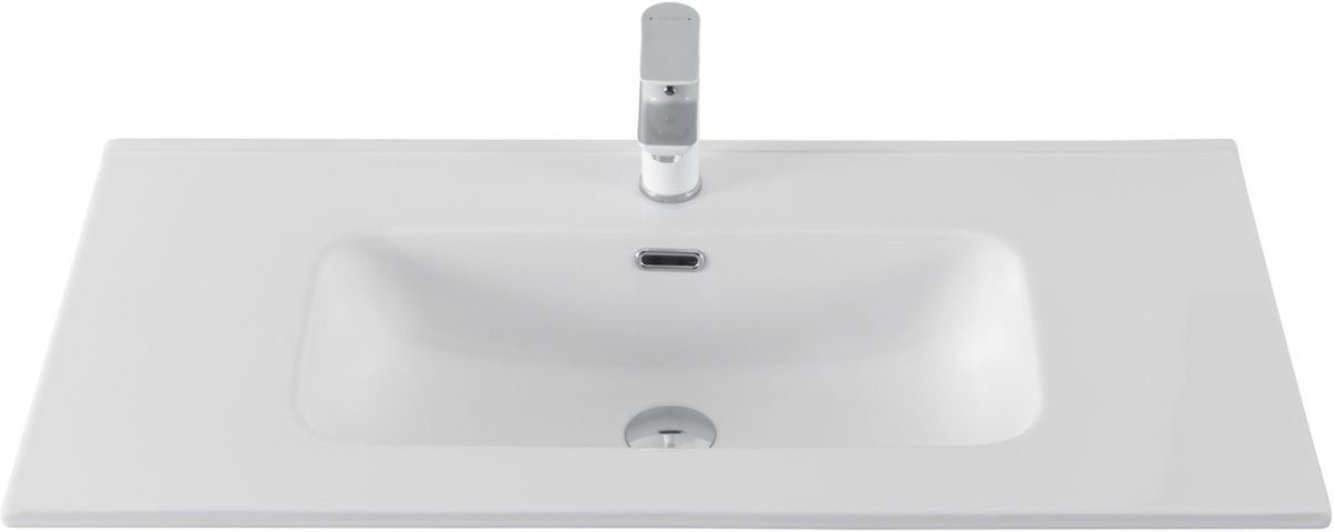 Раковина керамическая Aquanet Flat 00330432 90х50 полувстраиваемая цвет белый 1 отверстие под смеситель