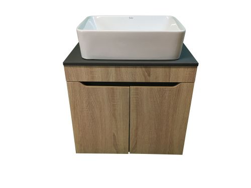 Тумба с раковиной Sintesi STL.W7023_SIN-LVB-APP-401 60х60 подвесная цвет коричневый