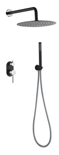 Душевая система Boheme Uno 464-BCR встраиваемая в стену цвет черный
