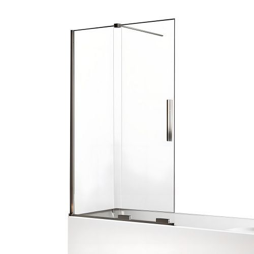 Душевая шторка на ванну New Trendy SMART EXK-4102 160х150 стекло прозрачное профиль хром ориентация универсальная
