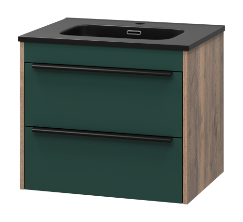 Тумба под раковину Brevita Greenwood GRE-09060-0802Я 60х50 подвесная цвет зеленый/коричневый