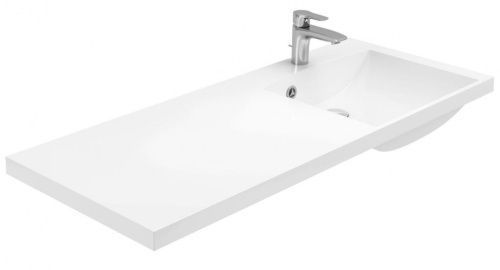 Раковина Aquanet Нота НФ-00014537 120х50 подвесная цвет белый 1 отверстие под смеситель
