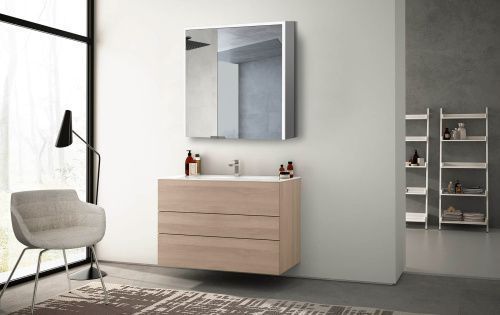 Зеркало-шкаф Esbano ESMS5007NS 70х70 подвесной цвет белый