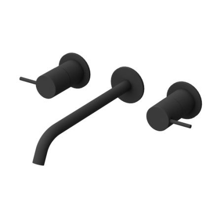 Смеситель для раковины Cezares LEAF LEAF-BLI3L-20-L-NOP встраиваемый в стену черный