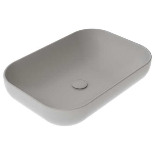 Раковина керамическая GSG Ceramic Design Easy EALAVRE60019 60х40 накладная цвет серый без отверстий под смеситель