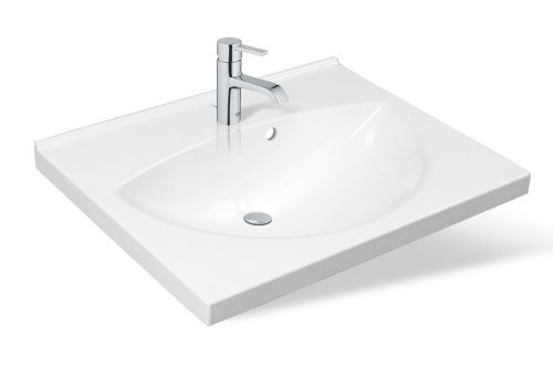 Раковина из искусственного камня Эстет Белла ФР-00014918 60х50 накладная цвет белый 1 отверстие под смеситель