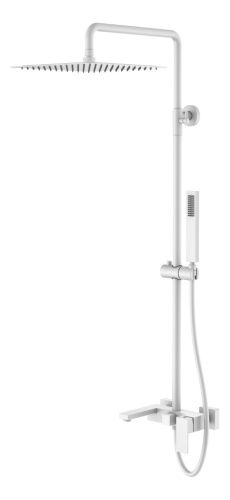 Душевая стойка Boheme Qubic 478-MW настенная цвет белый