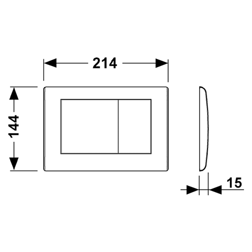 Клавиша смыва механическая Tece TECEplanus 9240321 цвет хром - фото 2