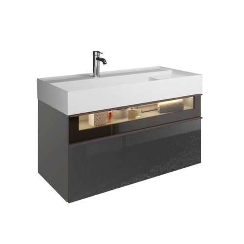 Тумба с раковиной Burgbad Yumo SFMX102F3194C0001*1 100х50 цвет серый