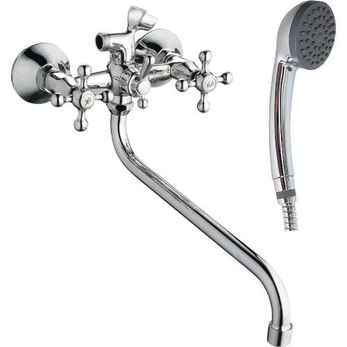 Смеситель для ванны и душа Haiba HB2208 настенный хром