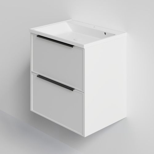 Тумба с раковиной La Fenice SIMPLA TWIN NFNC-01-SIM-B-100-2-3-100 100х50 подвесная цвет белый