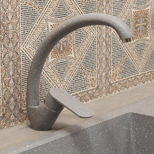 Смеситель для кухни Uperwood ECON UPD-002-03 UPD-E-002-03 на мойку серый