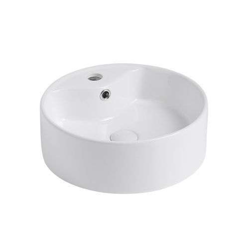 Раковина керамическая Abber BEQUEM AC2104 40х40 накладная цвет белый 1 отверстие под смеситель