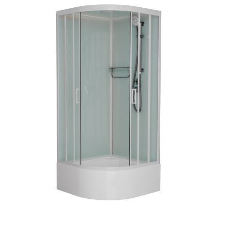 Душевая кабина Frank 131009 90х90 четверть круга с крышей ориентация универсальная