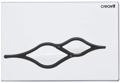 Клавиша смыва механическая Creavit GP1001.02 цвет белый/черный