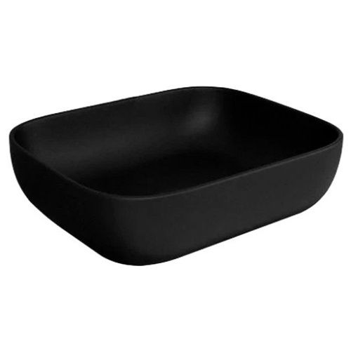 Раковина из сантехнического фаянса Esbano MARTEL-N ESRNMARTNMB 50х40 накладная цвет черный без отверстий под смеситель