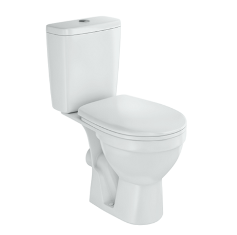 Унитаз-компакт напольный с бачком Rosa Рим Вн УнкБ03 белый с сиденьем микролифт каскадный смыв