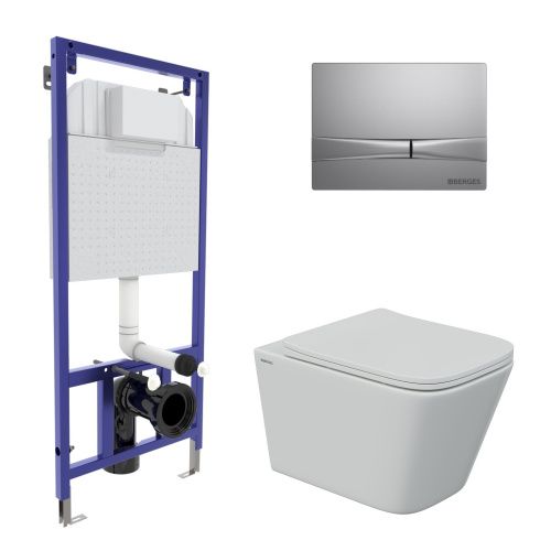 Комплект унитаз с инталляцией и клавишей смыва Berges NOVUM 043248