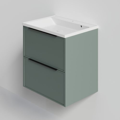 Тумба с раковиной La Fenice SIMPLA TWIN NFNC-01-SIM-G-100-2-3-100 100х50 подвесная цвет серый