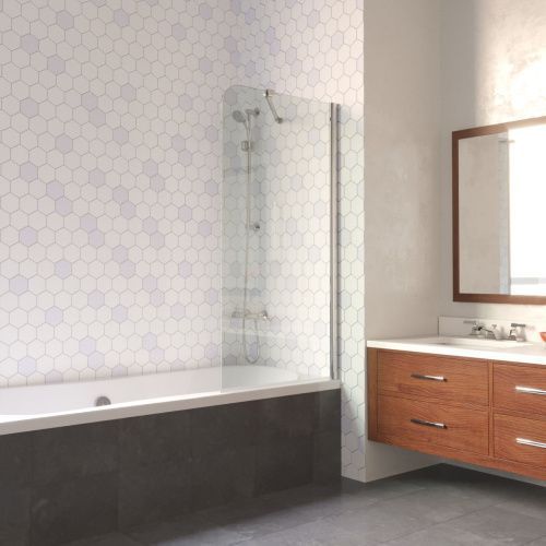 Душевая шторка на ванну Vegas-Glass EV LUX ST EV LUX ST 76 08 crystalvision R 75х150 стекло прозрачное профиль хром ориентация правая