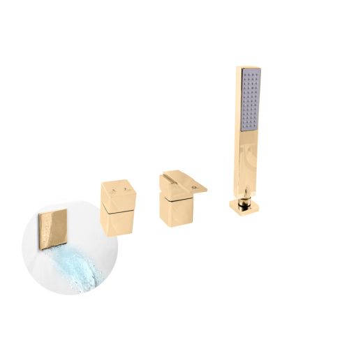 Смеситель RavSlezak Loira LR563.5PZ на борт ванны золото